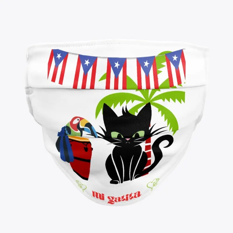 Puerto Rico Pride Black Kitty